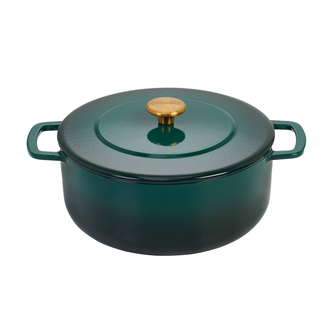 Combekk Combekk støbejernsgryde med låg Ø24 cm/3,8 liter, grøn – produktbillede (Gryder)