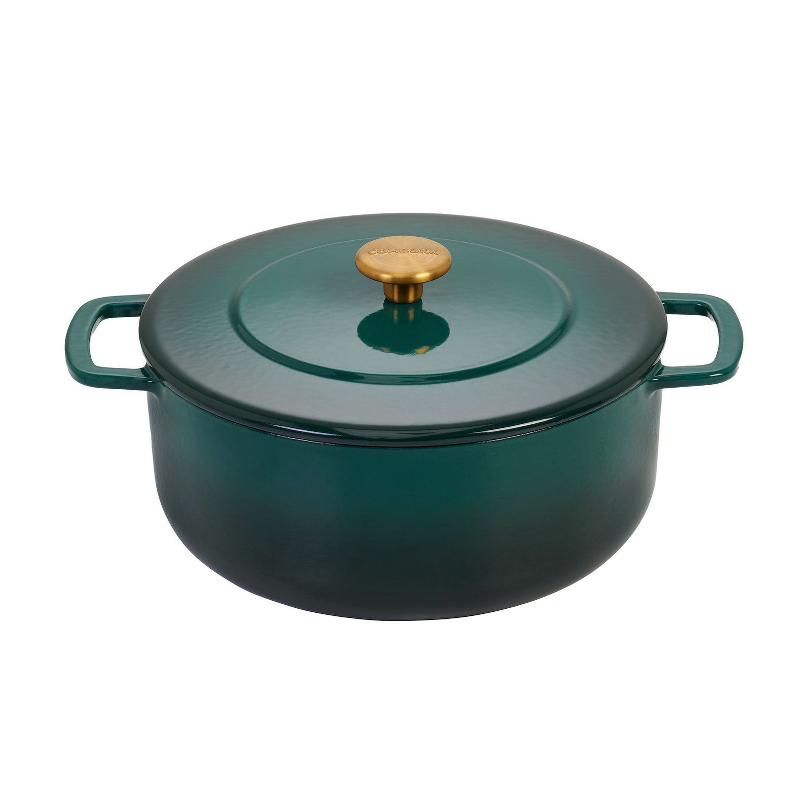 Combekk Combekk støbejernsgryde med låg Ø24 cm/3,8 liter, grøn – produktbillede (Gryder)
