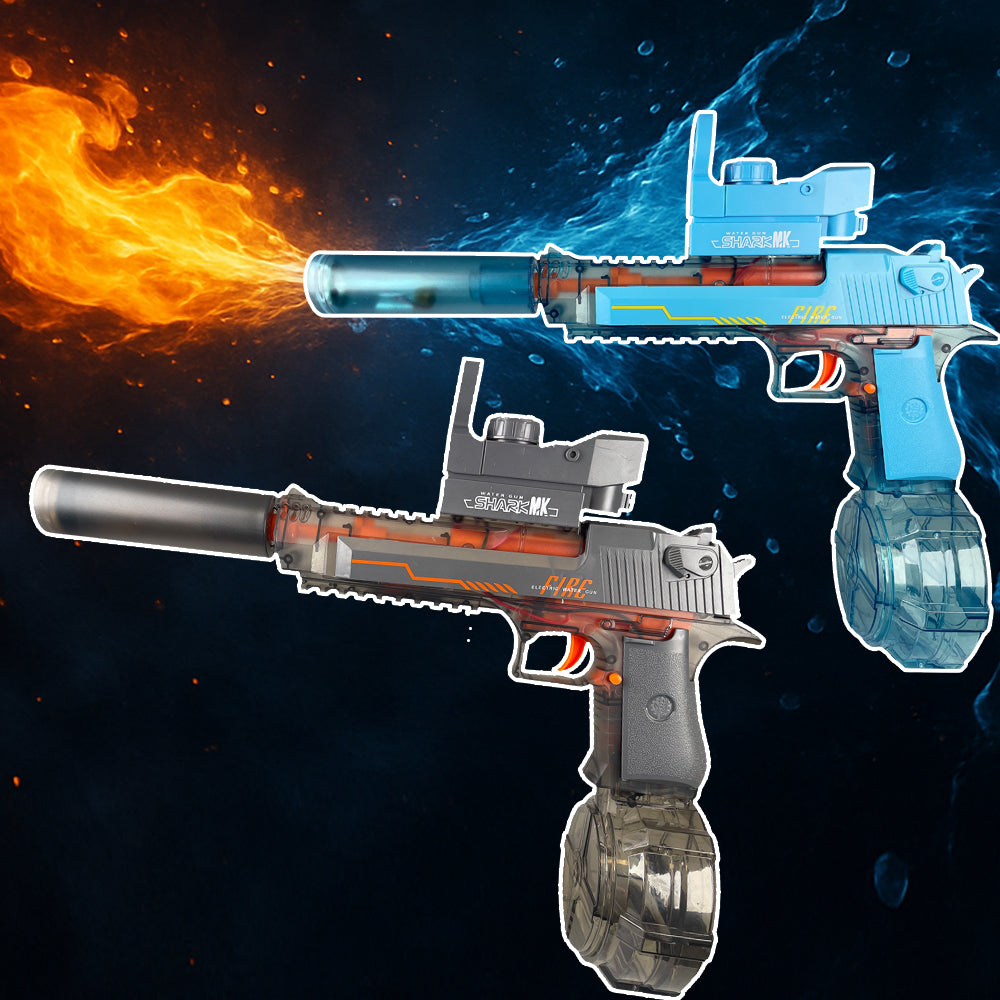 Produktbillede af Køb Elektrisk Vandpistol med sejt LED-lys når man skyder og kraftig stråle Orange på tilbud