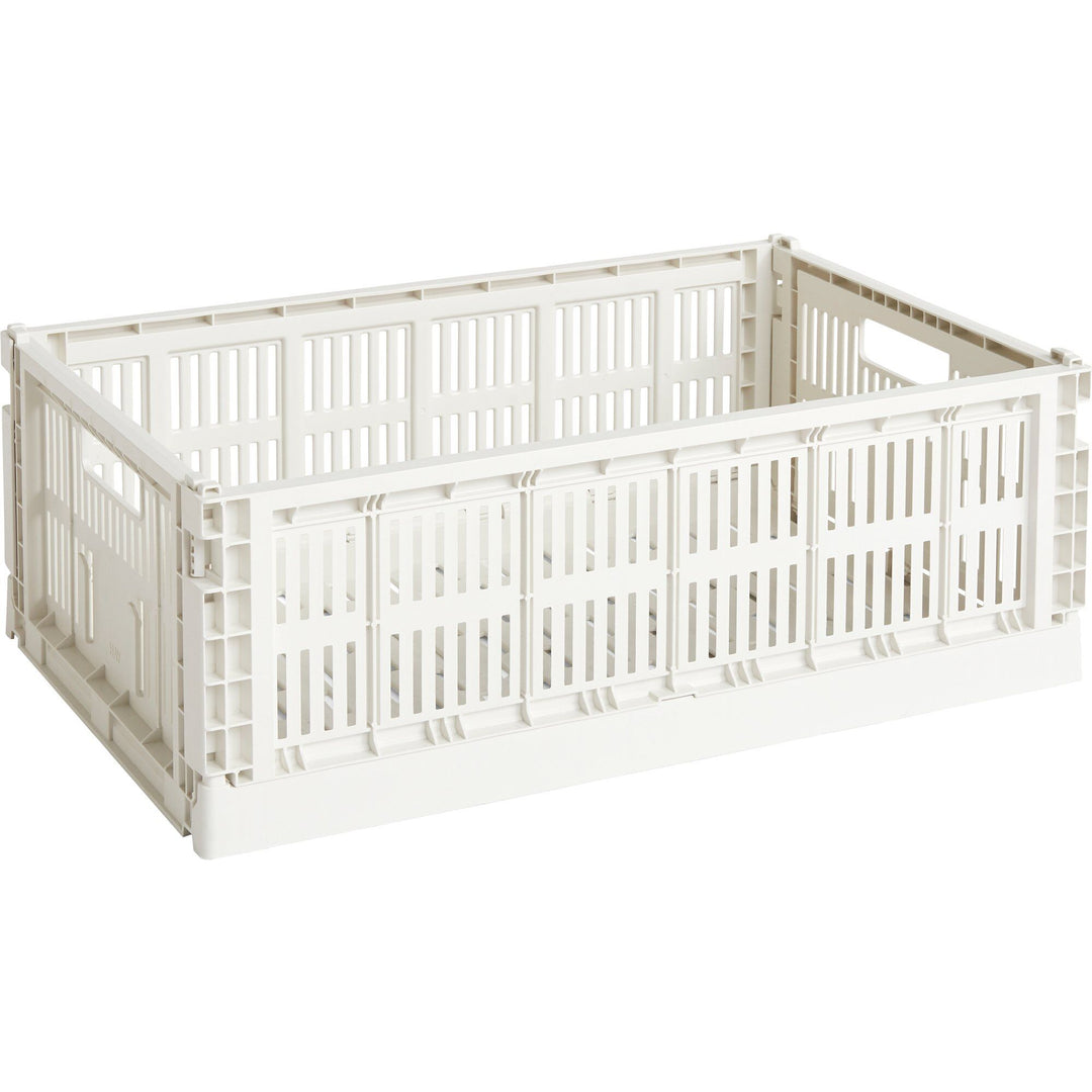 Hay Hay Colour Crate opbevaringskasse, large, off white – close-up (Opbevaringsboks)