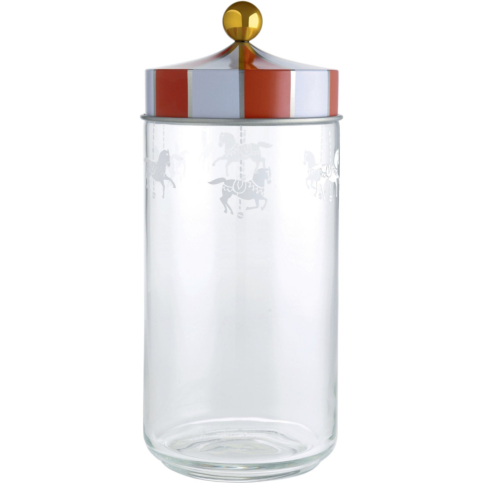 Alessi Alessi Circus glaskrukke med låg, 1,5 liter – produktbillede (Glasbeholder)