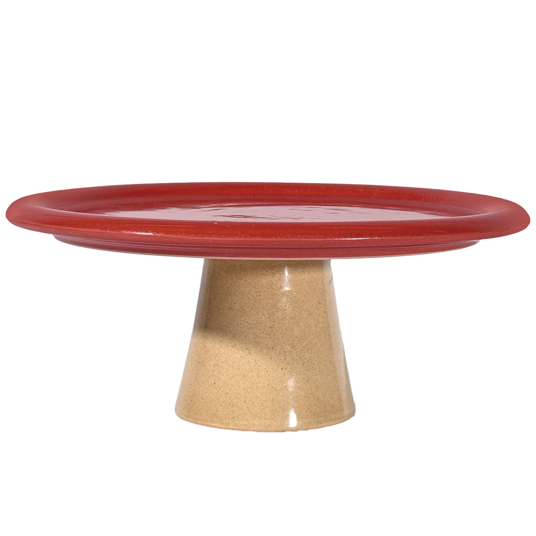 Byon Byon Porto kagefad 26,5x11 cm, rød/beige ❤ produktbillede i kategorien Kagefad