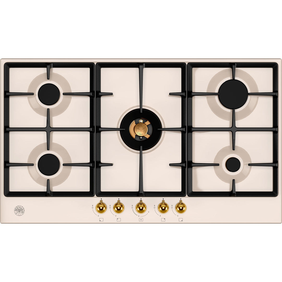 Bertazzoni Bertazzoni P905CHERAG Heritage gaskomfur, 90 cm – produktbillede (Gaskogeplade)