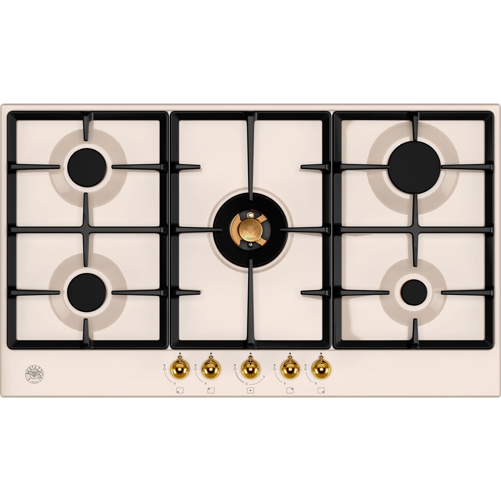 Bertazzoni Bertazzoni P905CHERAG Heritage gaskomfur, 90 cm – produktbillede (Gaskogeplade)