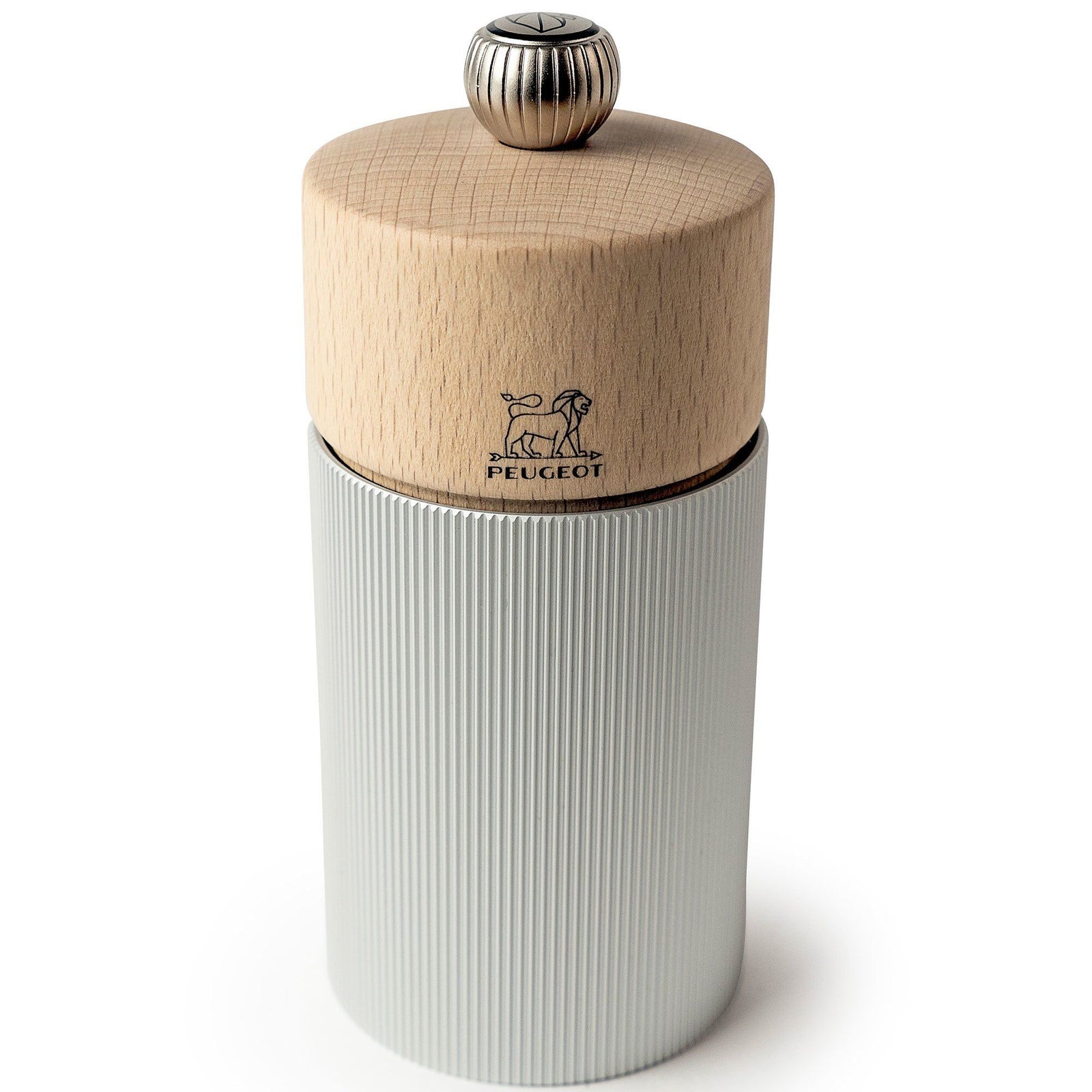 Peugeot Peugeot Line Peberkværn Træ/Aluminium 12 cm. ❤ produktbillede i kategorien Peberkværn