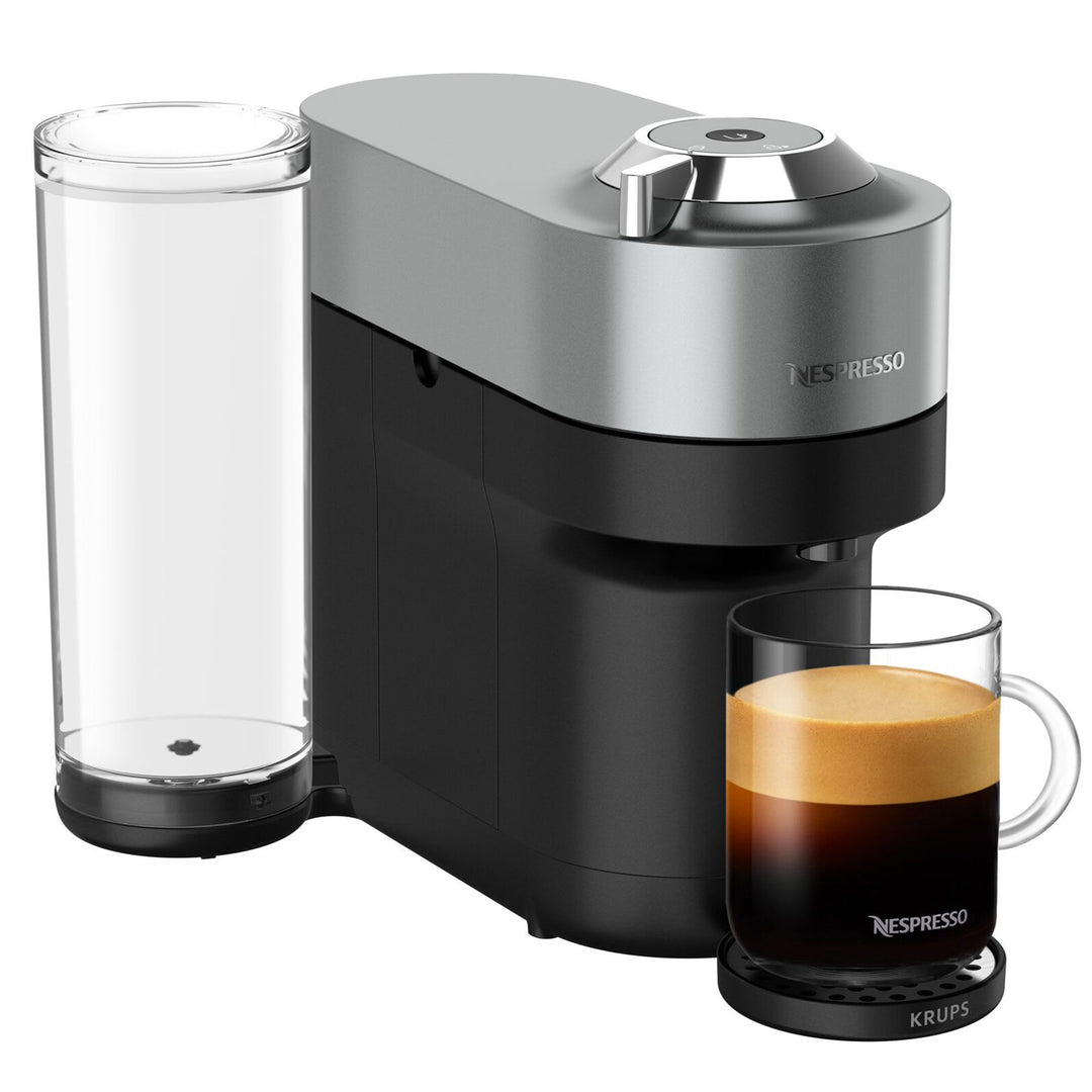 Sage Nespresso by Sage SNV 125 Vertuo Pop+ Deluxe kapselmaskine, titan ❤ vinkelbillede (Kapselmaskiner)