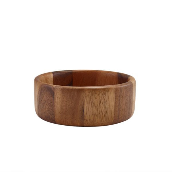 Produktbillede af Acacia Træ Skål Med Lige Sider Fra Genware 16 Cm på tilbud i brug