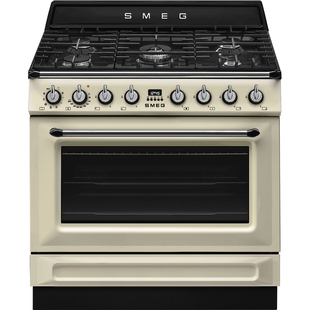 Smeg Smeg Gaskomfur Victoria TR90GMP 90 cm, creme ❤ billede i brug (Gasblus)