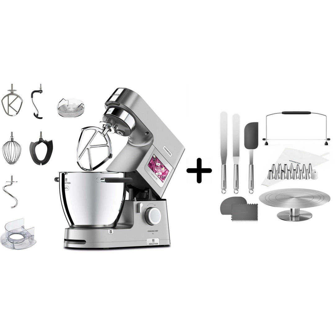 Kenwood Kenwood Cooking Chef XL køkkenmaskine + KWSD100 sæt til kagedekoration – frontbillede (Røremaskiner)