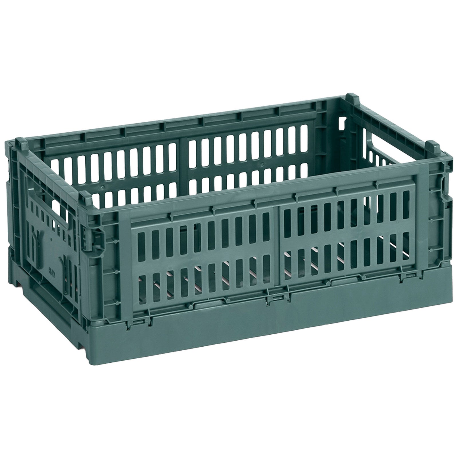 Hay HAY Colour Crate Small Opbevaringskasse, mørkegrøn ❤ produktfoto i kategorien Opbevaringsboks