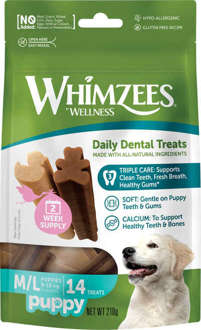 Whimzees - Puppy Chew M/L til store hvalpe - 14 stk ❤ Kæmpe udvalg i Whimzees ❤ Billig fragt og hurtig levering 2 - 5 hverdage - Varenummer: BGH-47763603226954 / Ean: '8718627755181 på lager - Udsalg på Best selling products Spar op til 64% - Over 1324 kendte brands på udsalg