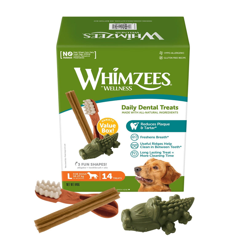 Whimzees - Hunde stænger str. L, 14 stk, 840 g, box ❤ Kæmpe udvalg i Whimzees ❤ Billig fragt og hurtig levering 2 - 5 hverdage - Varenummer: BGH-47763587531082 / Ean: &