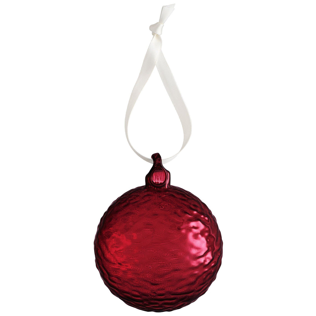Cooee design Cooee design Gry juletræskugler 8 cm, deep red – vinkelbillede (Julekugle)