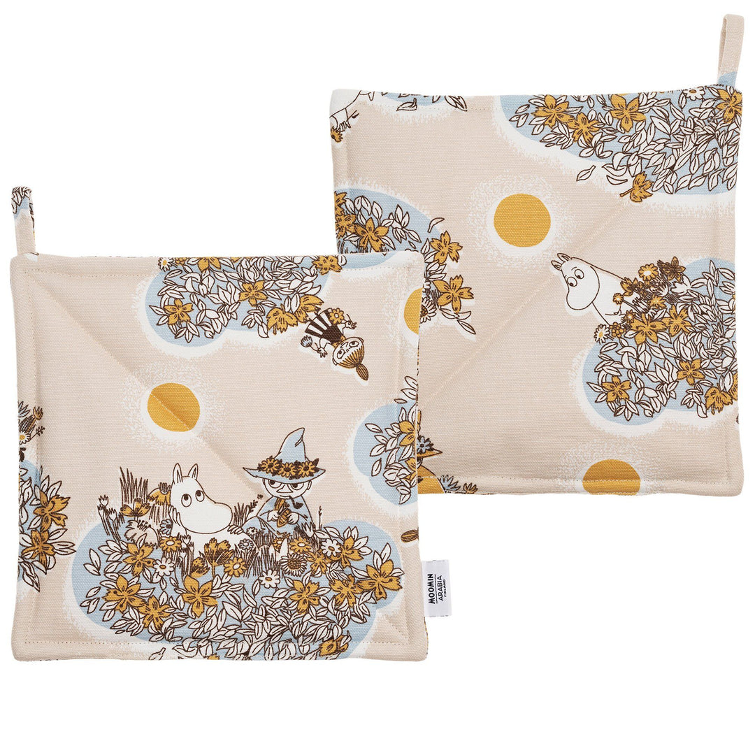 Arabia Arabia Mumi grydelapper 2 stk., Venner for altid ❤ billede i brug i kategorien Moomin