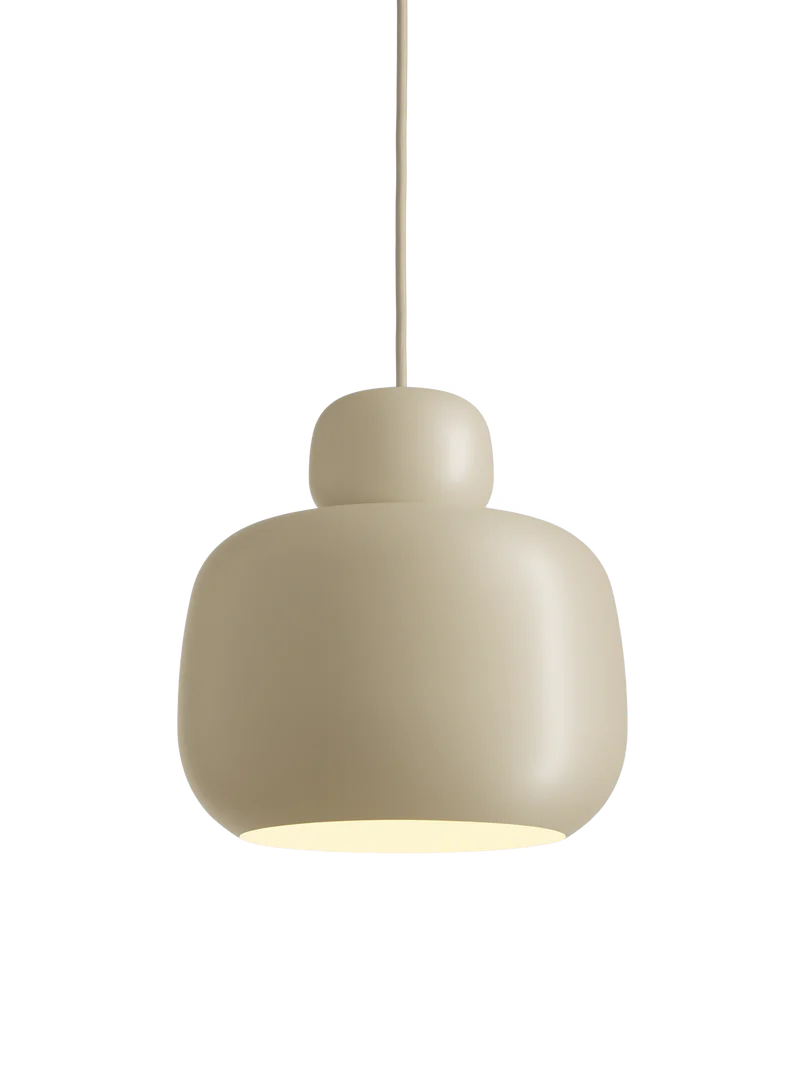 Produktbillede af WOUD STONE PENDEL STOR BEIGE 24 i premium kvalitet