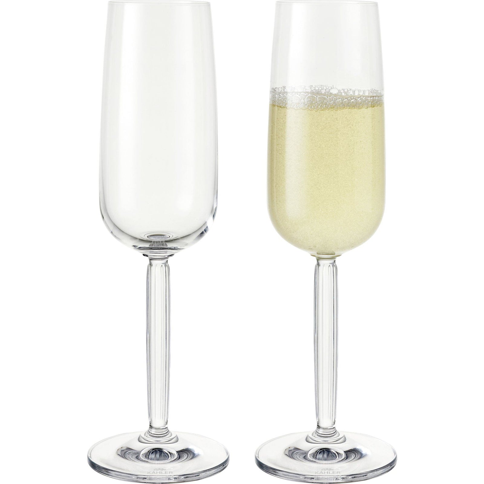 Kähler Kähler Hammershøi champagneglas 24 cl klar, 2 stk ❤ detaljebillede (Champagneglas)