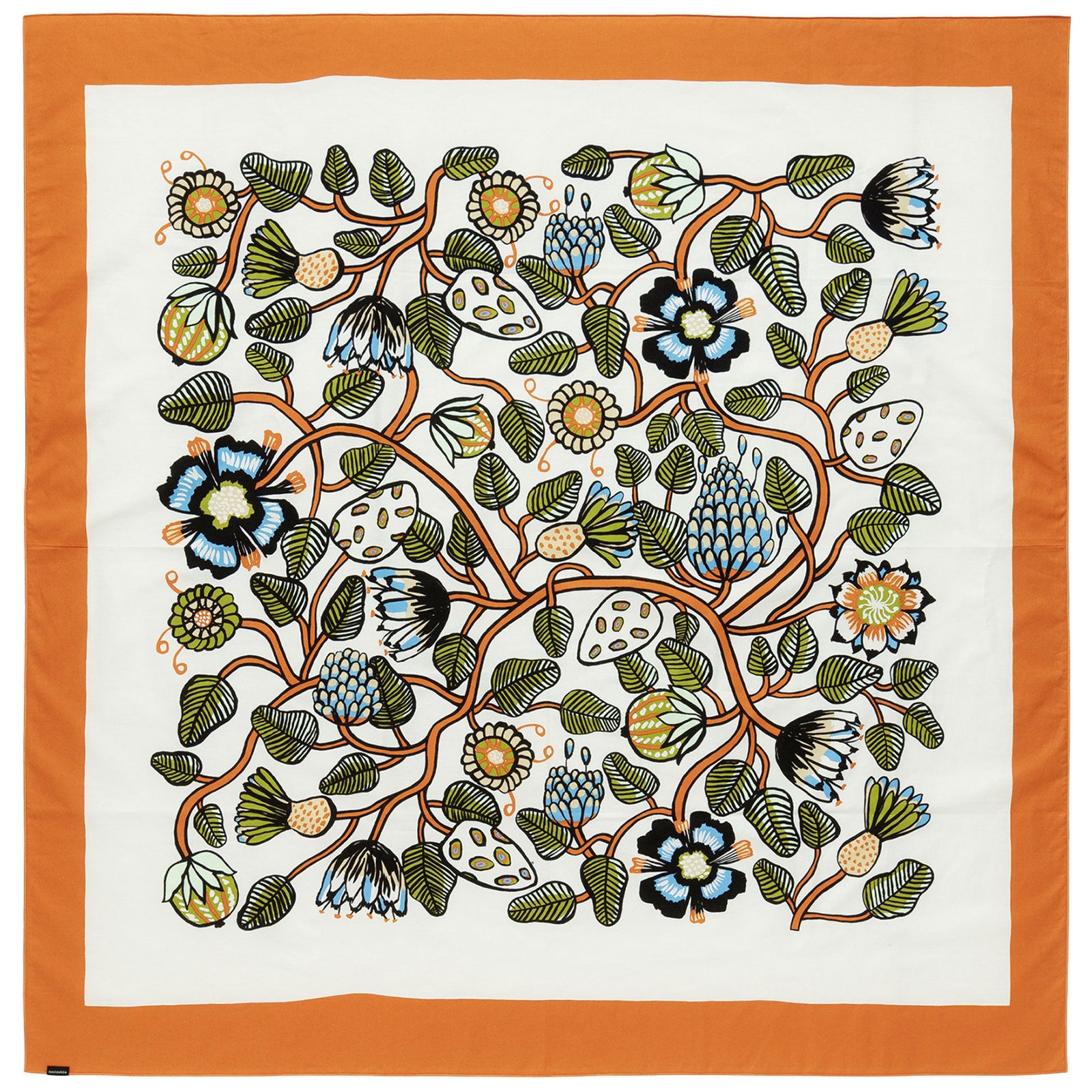 Marimekko Marimekko Tiara dug 140x140 cm, sand/grøn/orange – produktvisning (Dug)