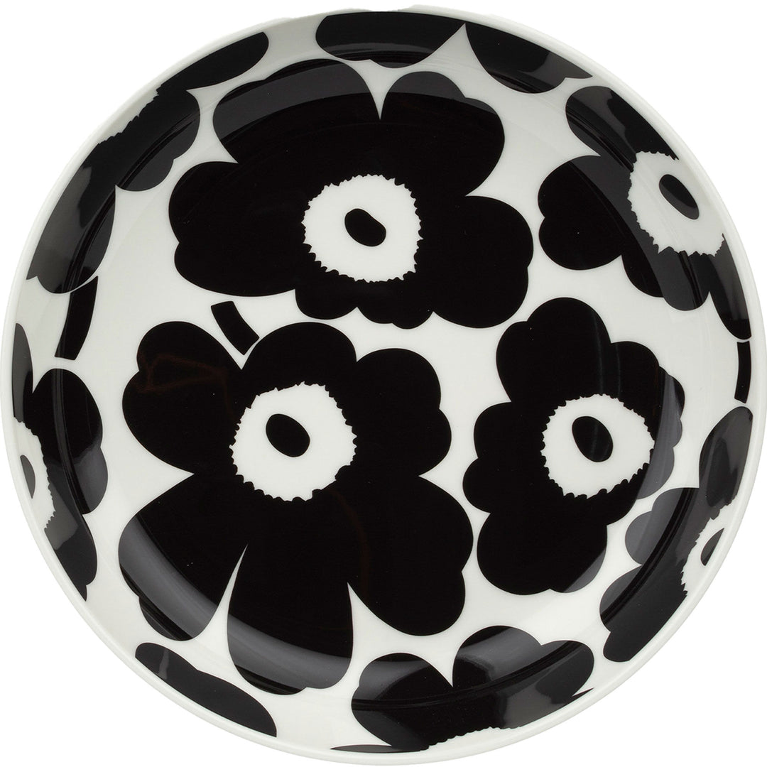 Marimekko Marimekko Unikko dyb tallerken Ø20,5 cm, sort/hvid – produktfoto (Dyb tallerken)