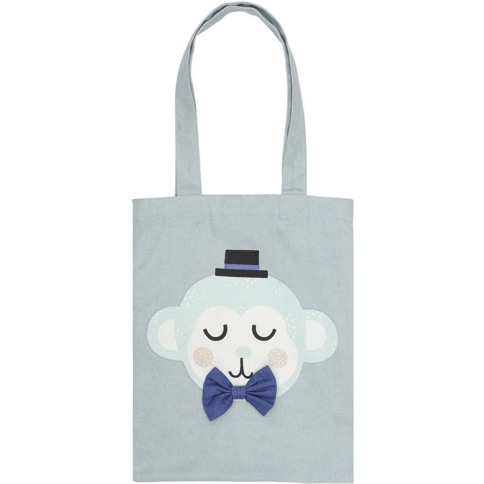 Södahl Södahl Monty monkey tote bag, 25x35 cm - Teal – produktvisning (Diverse)
