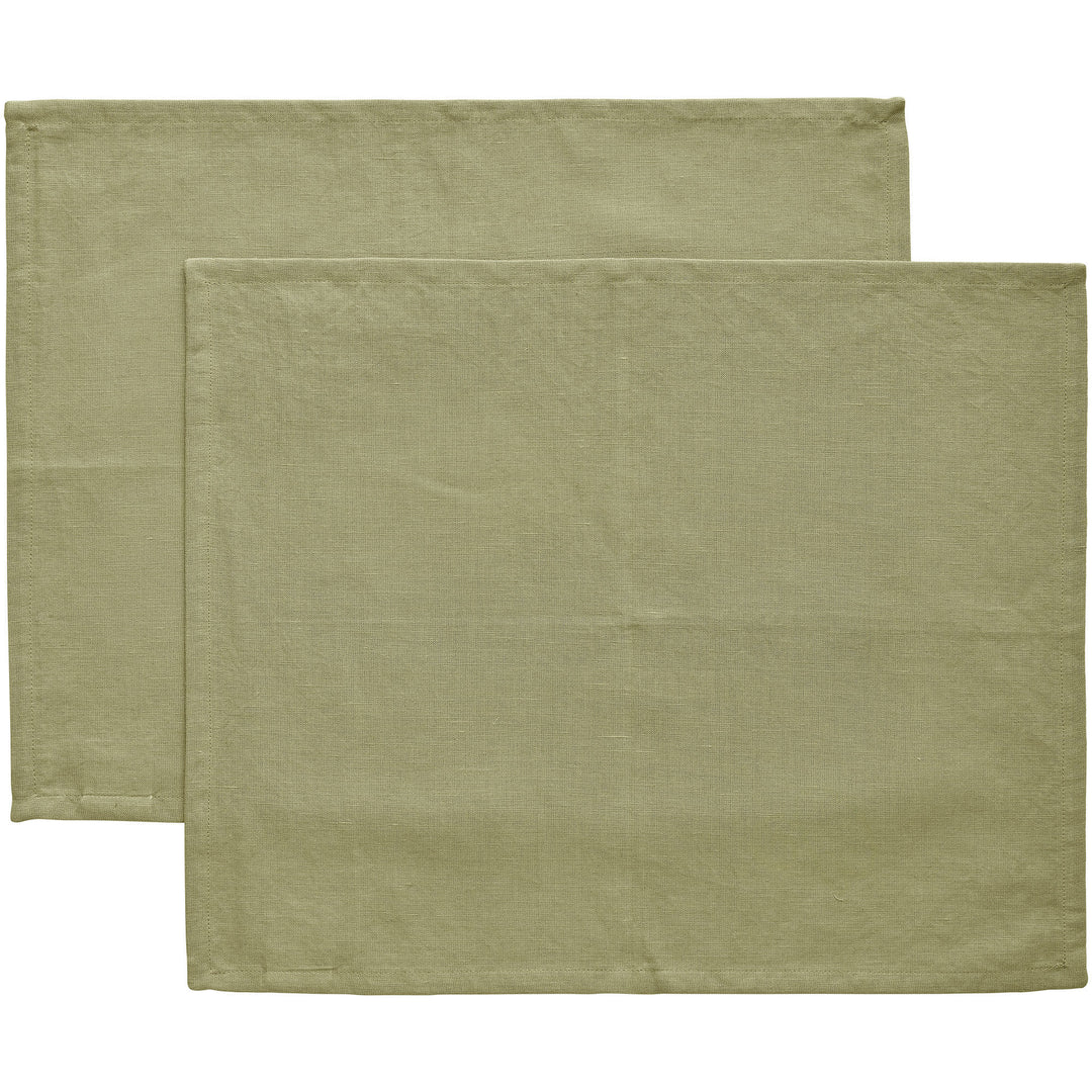 Decotique Decotique Sienna dækkeserviet 45  35 cm 2-pak, grøn – billede i brug (Bordskåner)