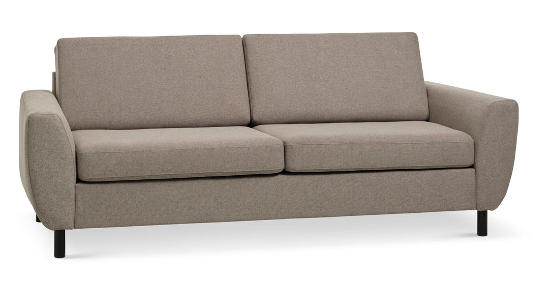 Wendy 2,5 pers. sofa antelope beige polyester stof og sort træ