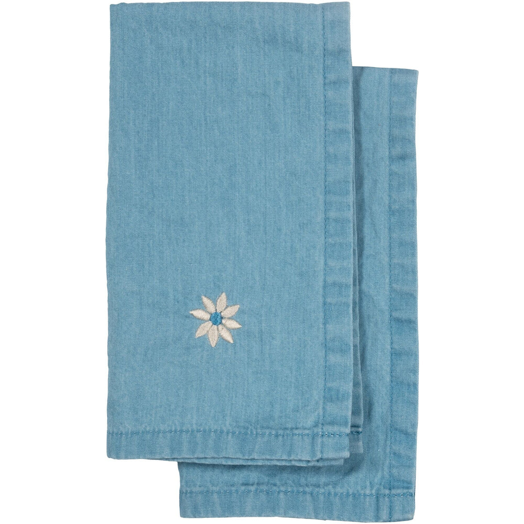 Sagaform Sagaform Eden Denim køkkenhåndklæde 2-pak, blå – produktfoto (Køkkentekstiler)