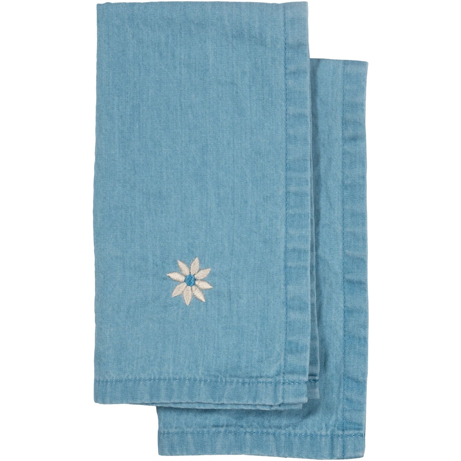 Sagaform Sagaform Eden Denim køkkenhåndklæde 2-pak, blå – produktfoto (Køkkentekstiler)