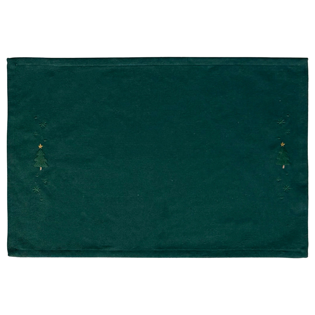 Juna Juna Christmas Fable Dækkeserviet 49x32 cm, grøn – billede i brug (Bordskåner)
