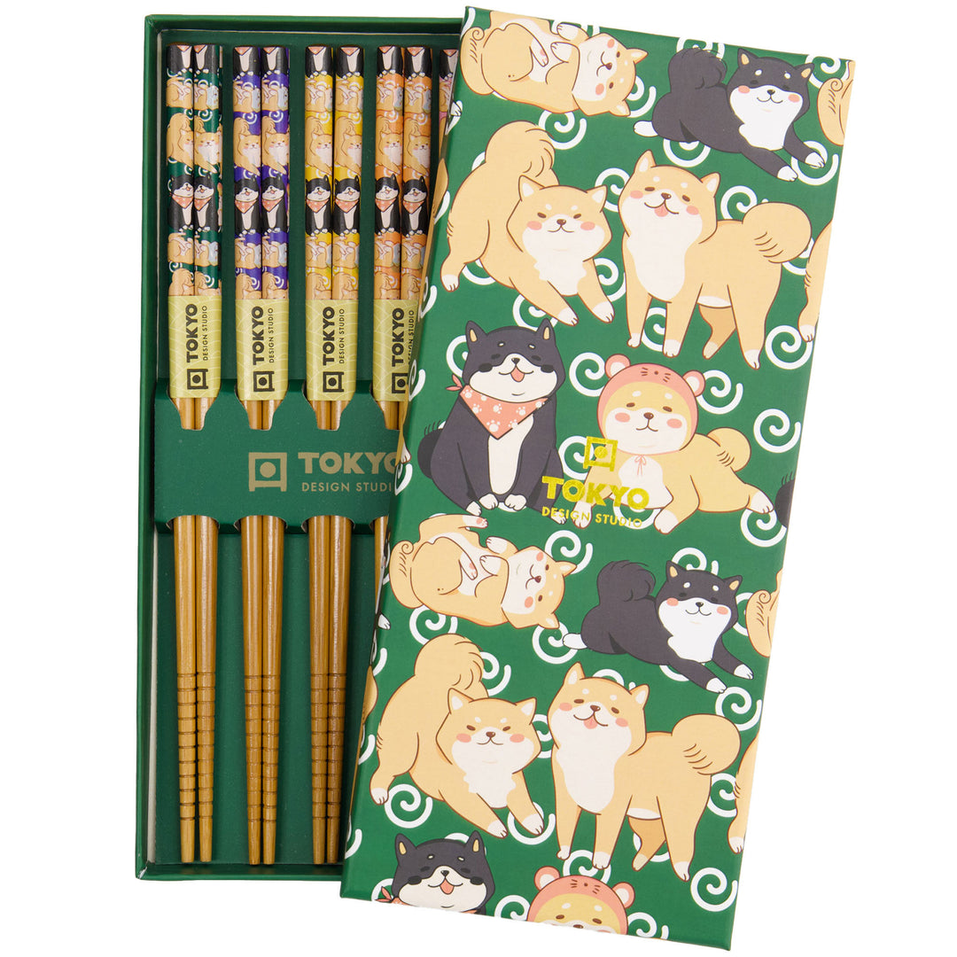 Tokyo design studio Tokyo Design Studio Sæt shiba spisepinde, 5-pak ❤ produktfoto (Spisepinde)