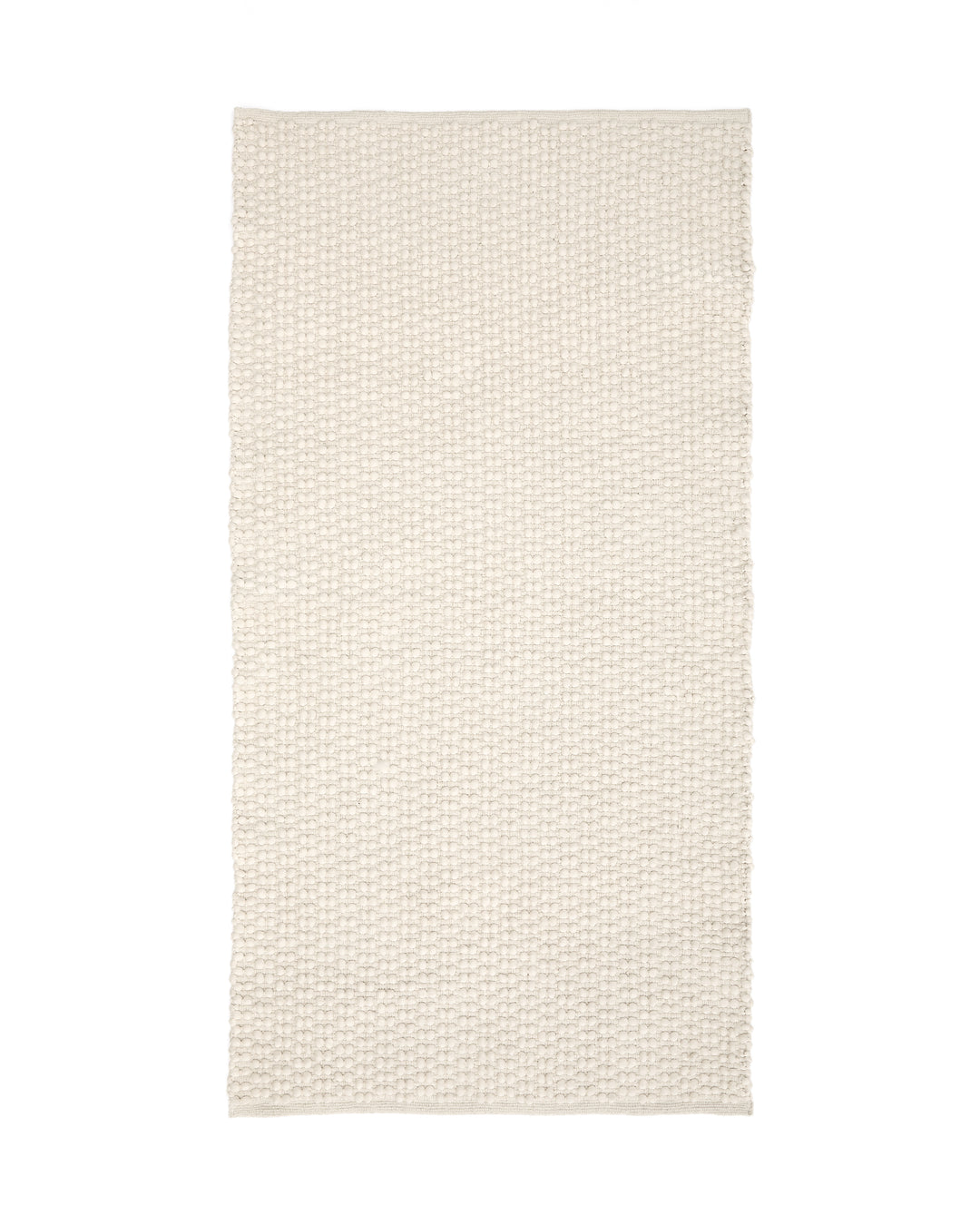 Produktbillede af KAVE HOME Mascarell gulvtæppe rektangulær hvid bomuld og polyester 70x140 i premium kvalitet
