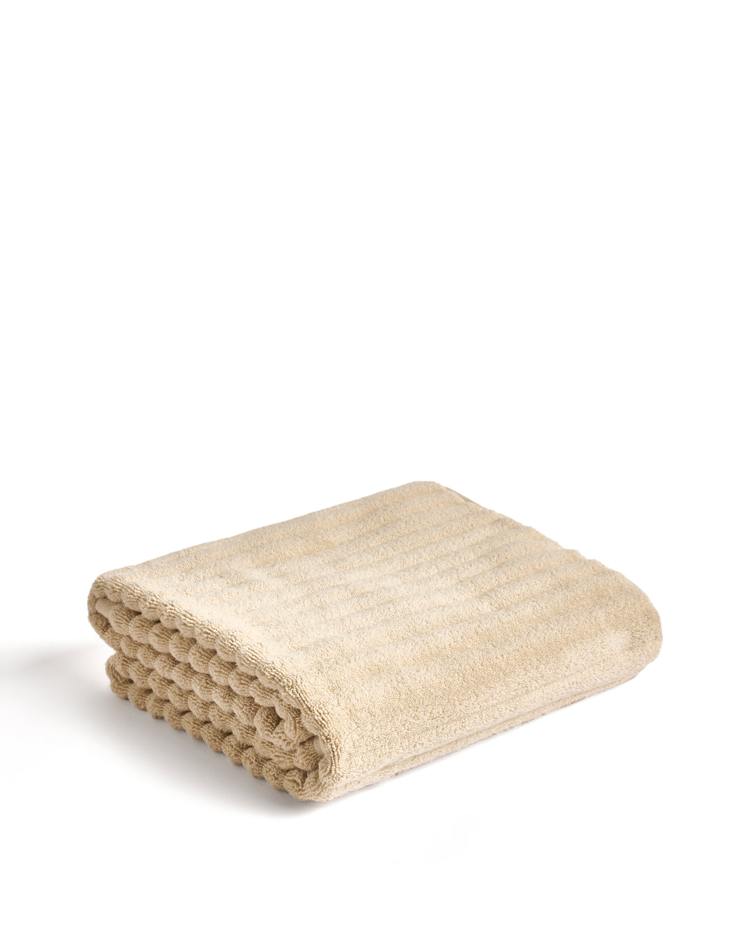 KAVE HOME Navira badehåndklæde rektangulær beige bomuld 70x140