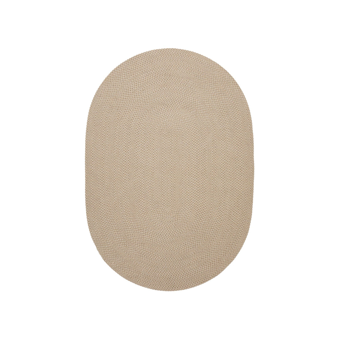 KAVE HOME Rodhe udendørs gulvtæppe oval beige 100% PET 160x230