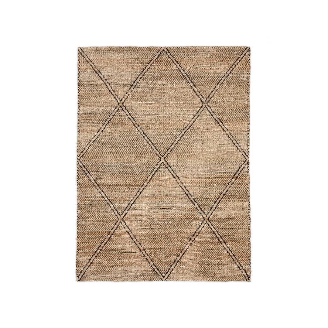 KAVE HOME Vallalta gulvtæppe rektangulær natur jute 160x230