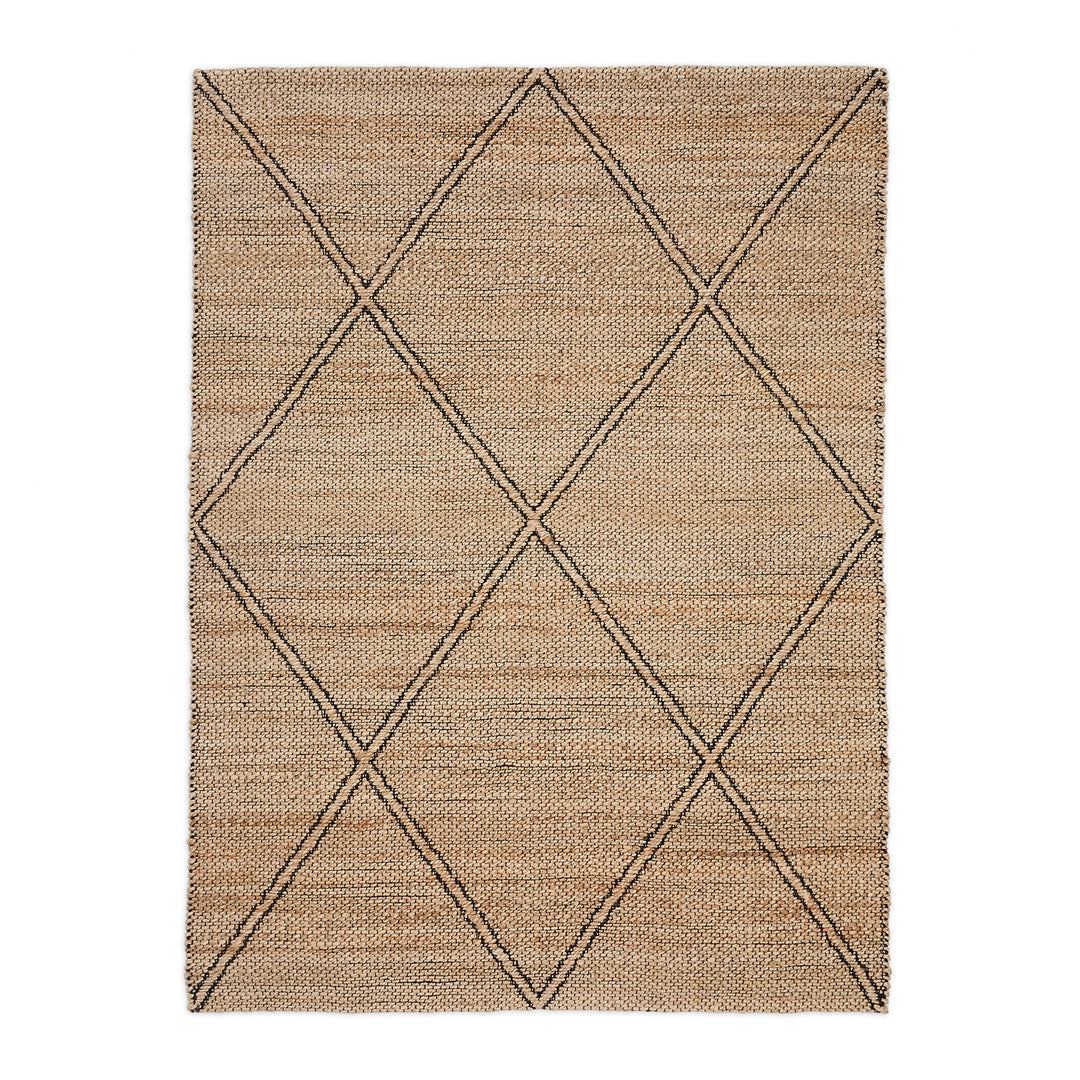 KAVE HOME Vallalta gulvtæppe rektangulær natur jute 200x300