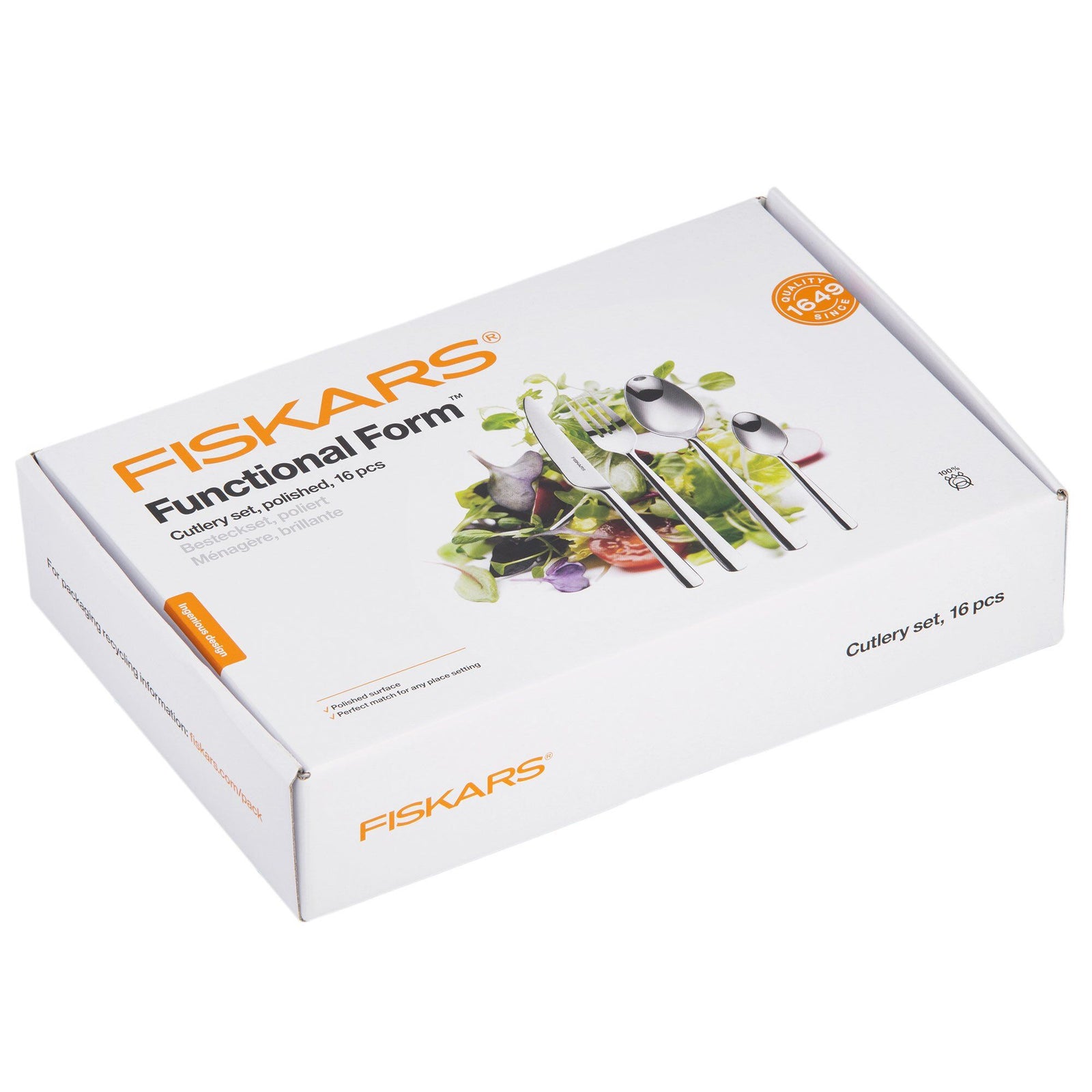 Fiskars Fiskars Functional Form bestiksæt 16 delar, blank – produktvisning (Bestikssæt)