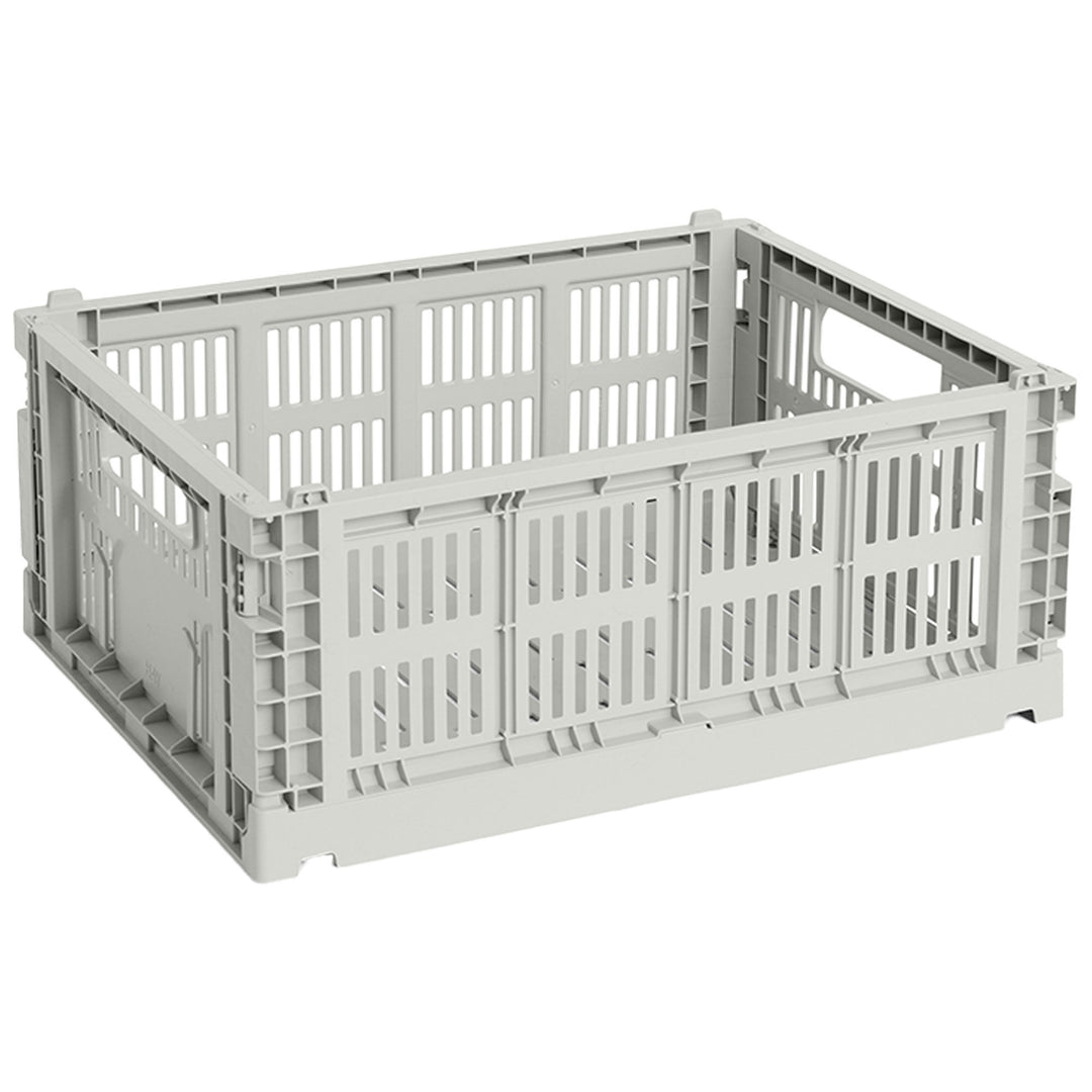 Hay HAY Colour Crate Medium Opbevaringskasse, grå ❤ produktbillede i kategorien Opbevaringsboks