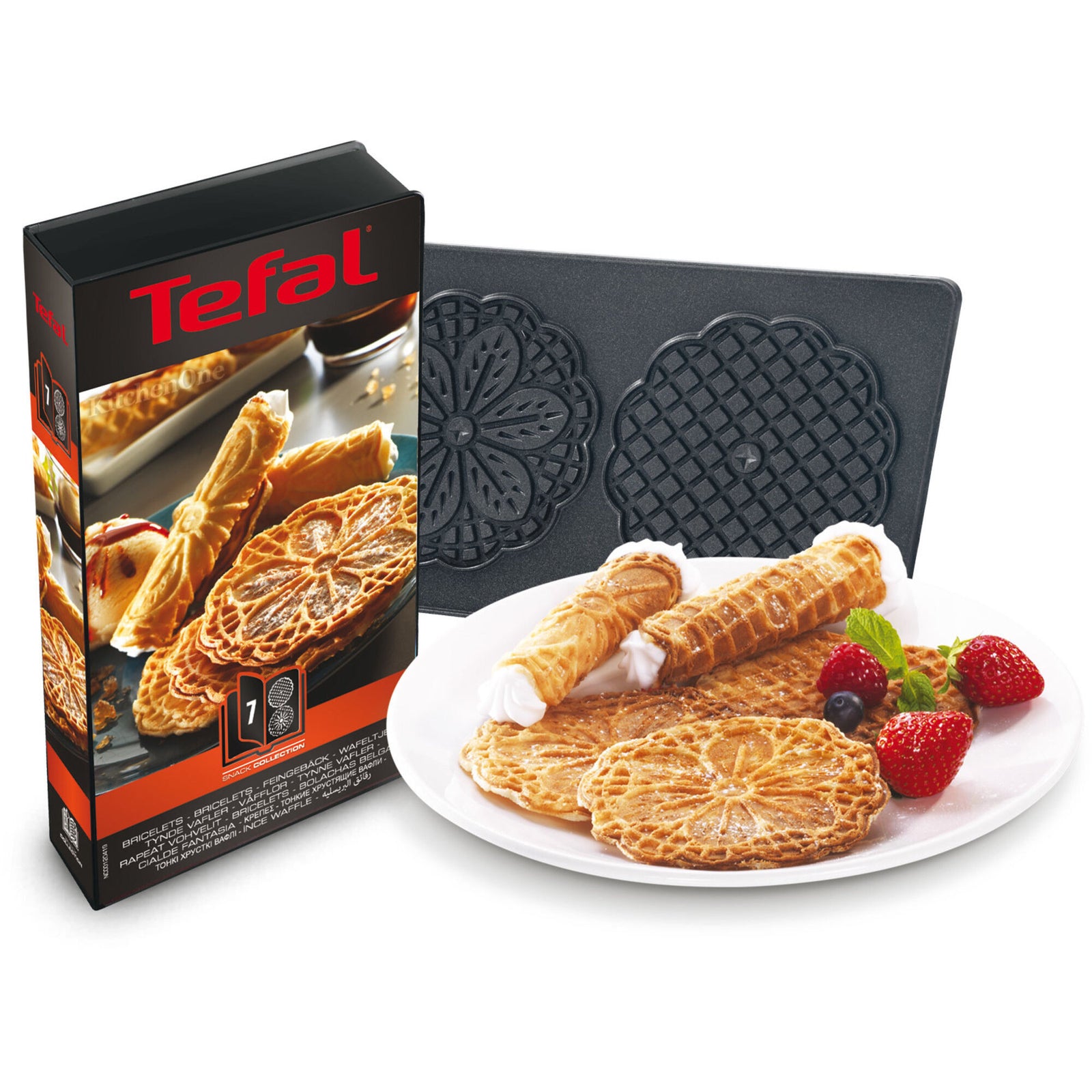 Tefal Tefal Snack Collection plader: Tynde vafler (7) ❤ produktbillede i kategorien Tilbehør