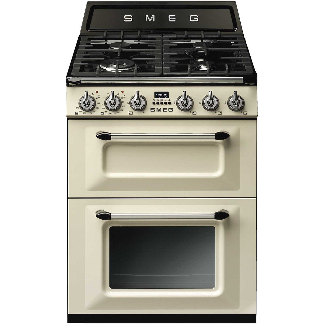 Smeg Smeg 60cm Victoria Gaskomfur med 2 Ovne, Creme – detaljebillede (Gasblus)