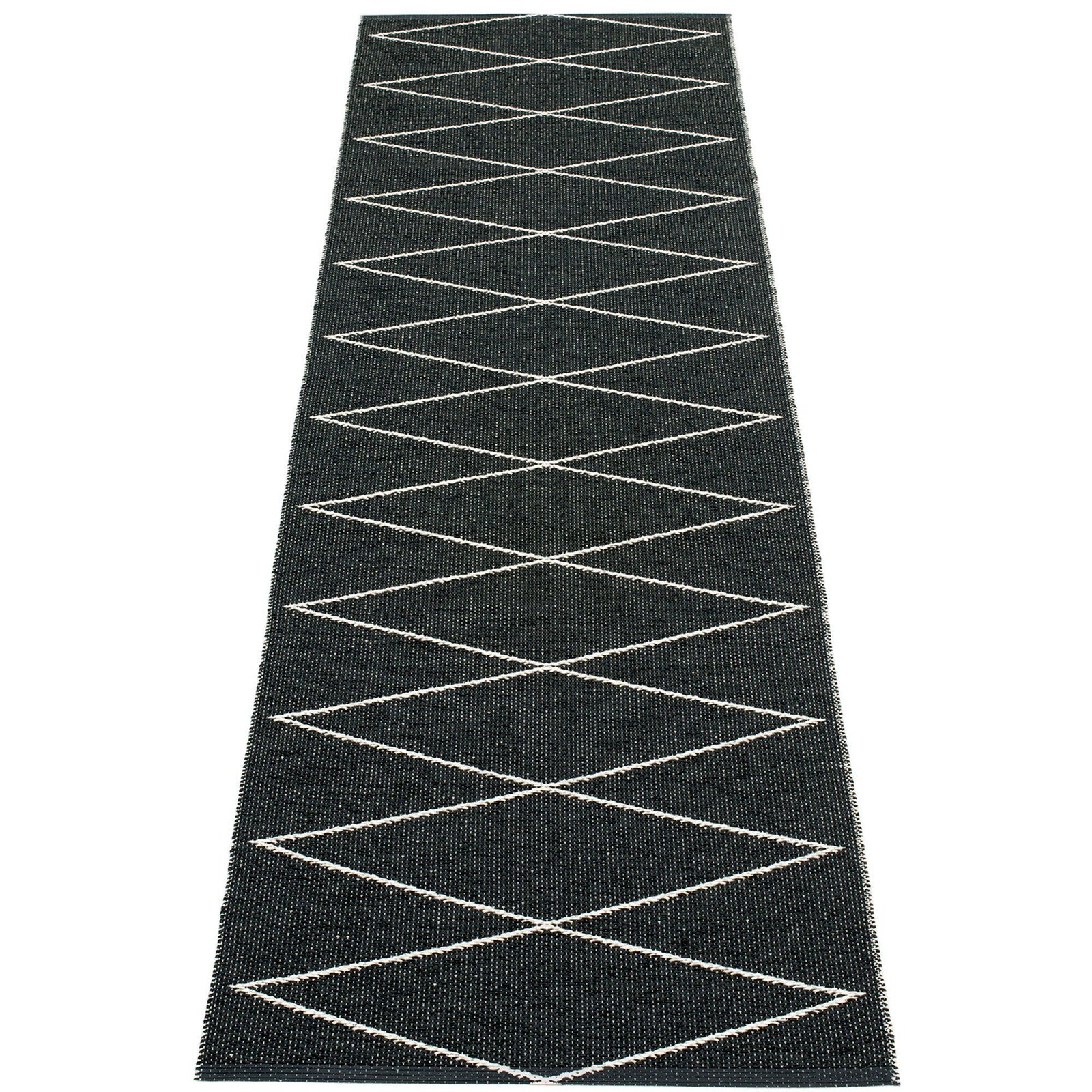 Pappelina Pappelina Gulvtæppe Max, 70 x 240 cm., black/vanilla – produktbillede (Tæpper)