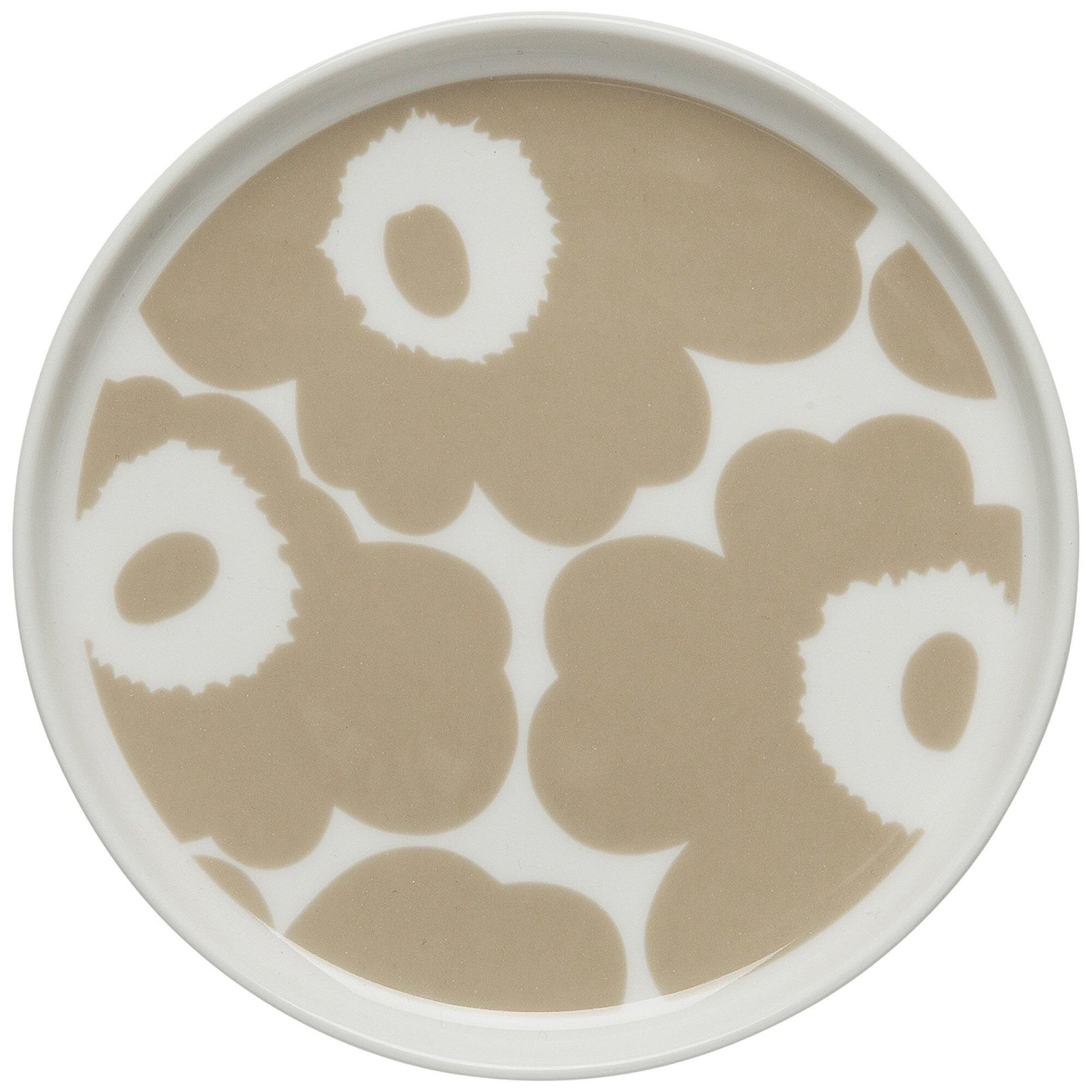Marimekko Marimekko Unikko tallerken, 13,5 cm., hvid/beige ❤ close-up (Tallerkener)