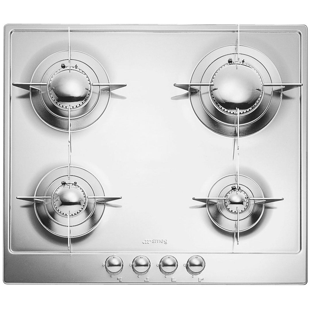 Smeg Smeg P64ES Piano Design Gaskogeplade, rustfrit stål, 60 cm – vinkelbillede (Gaskogeplade)