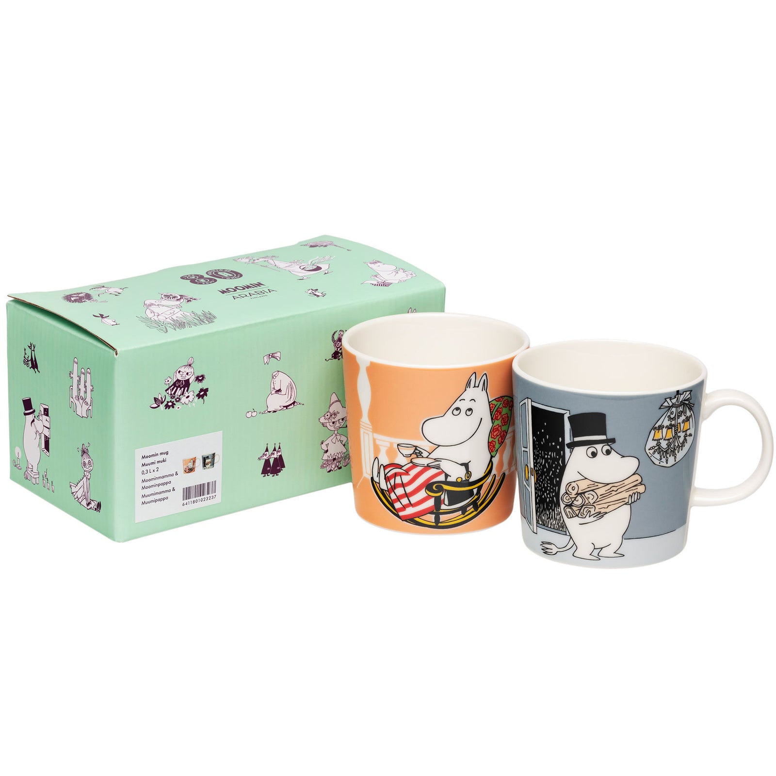 Arabia Arabia Mumimor & Mumifar Krus 2-pak, 0,3 liter – close-up (Krus & Kopper)