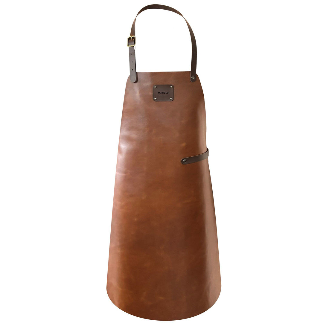 Mareld Mareld Læderforklæde, cognac – vinkelbillede (Forklæder)