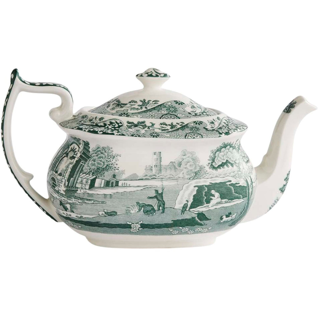 Spode Spode Heritage Green Italian tekande, grøn/hvid – vinkelbillede (Tekande)
