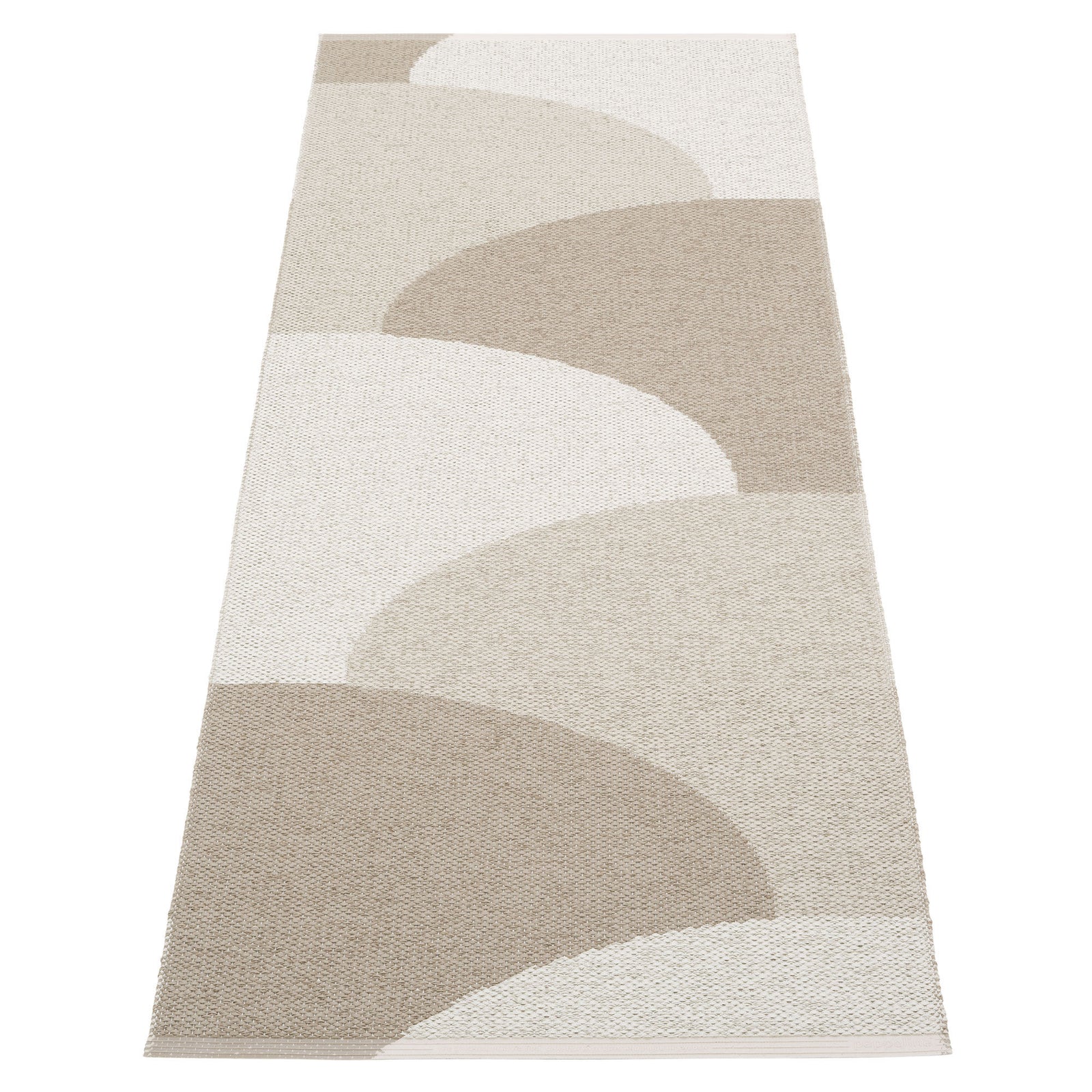 Pappelina Pappelina Hill Tæppe 70x180 cm, dark linen/linen/fossil grey – close-up (Tæpper)