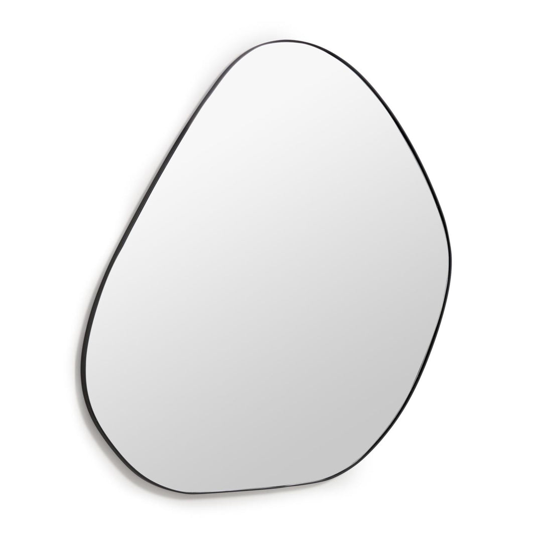 KAVE HOME Anera vægspejl organisk spejlglas og sort jern 84x108,5