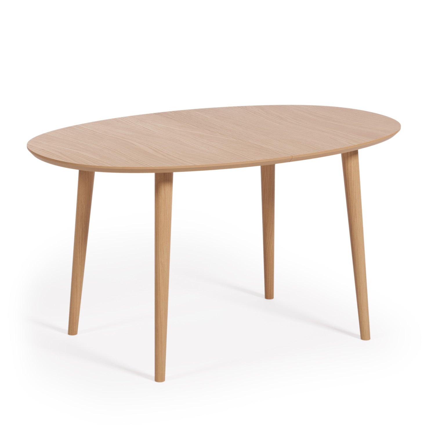 Produktbillede af KAVE HOME Oakland spisebord m. 2 tillægsplader natur egefinér og natur gummitræ 140 220 x90 i premium kvalitet