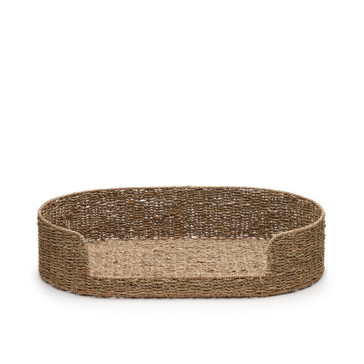 KAVE HOME Fliicker hundekurv oval natur søgræs 80x45