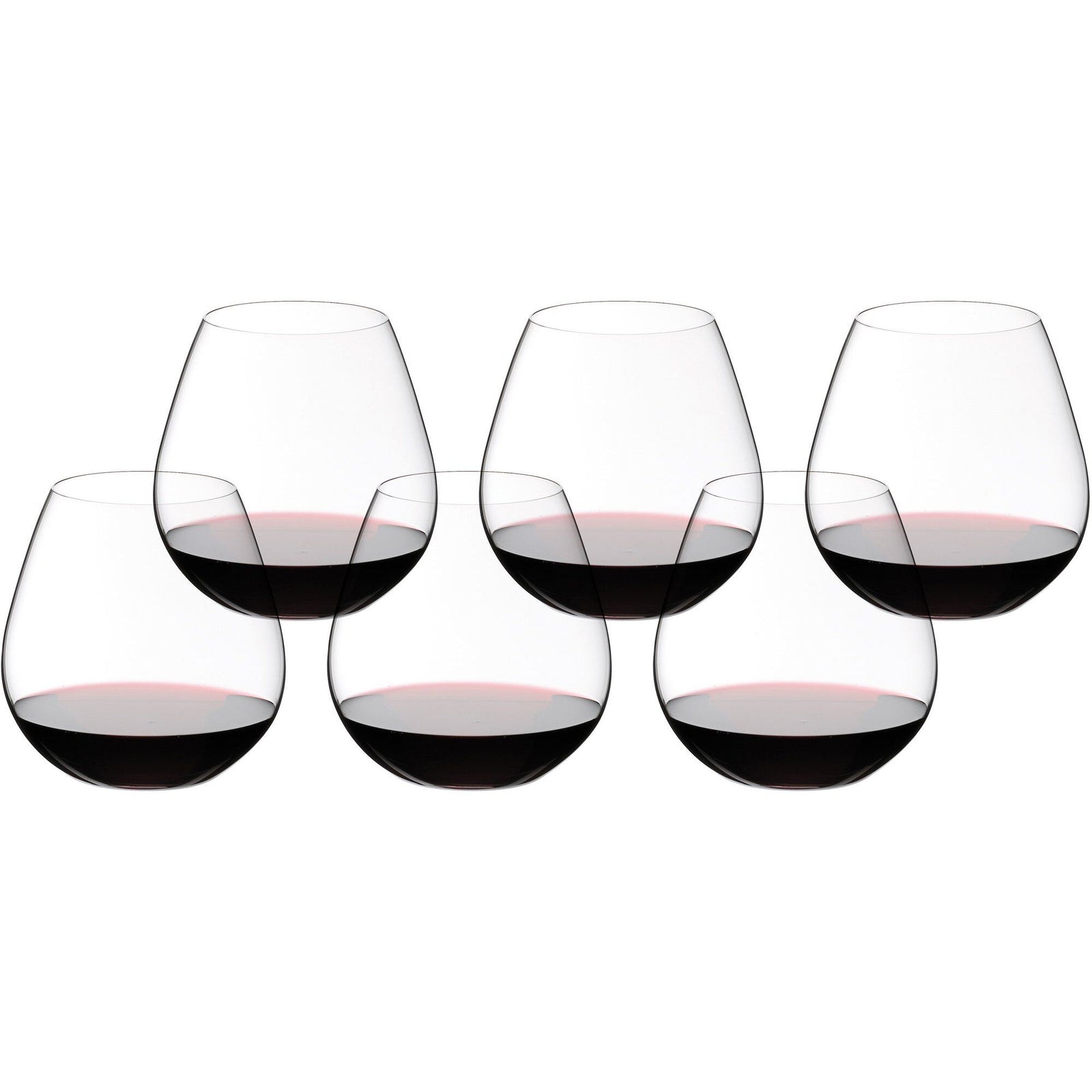 Riedel Riedel O Wine Tumbler Pinot Noir/Nebbiolo vinglas 6-pak 20 års jubilæum – billede i brug (Rødvinsglas)