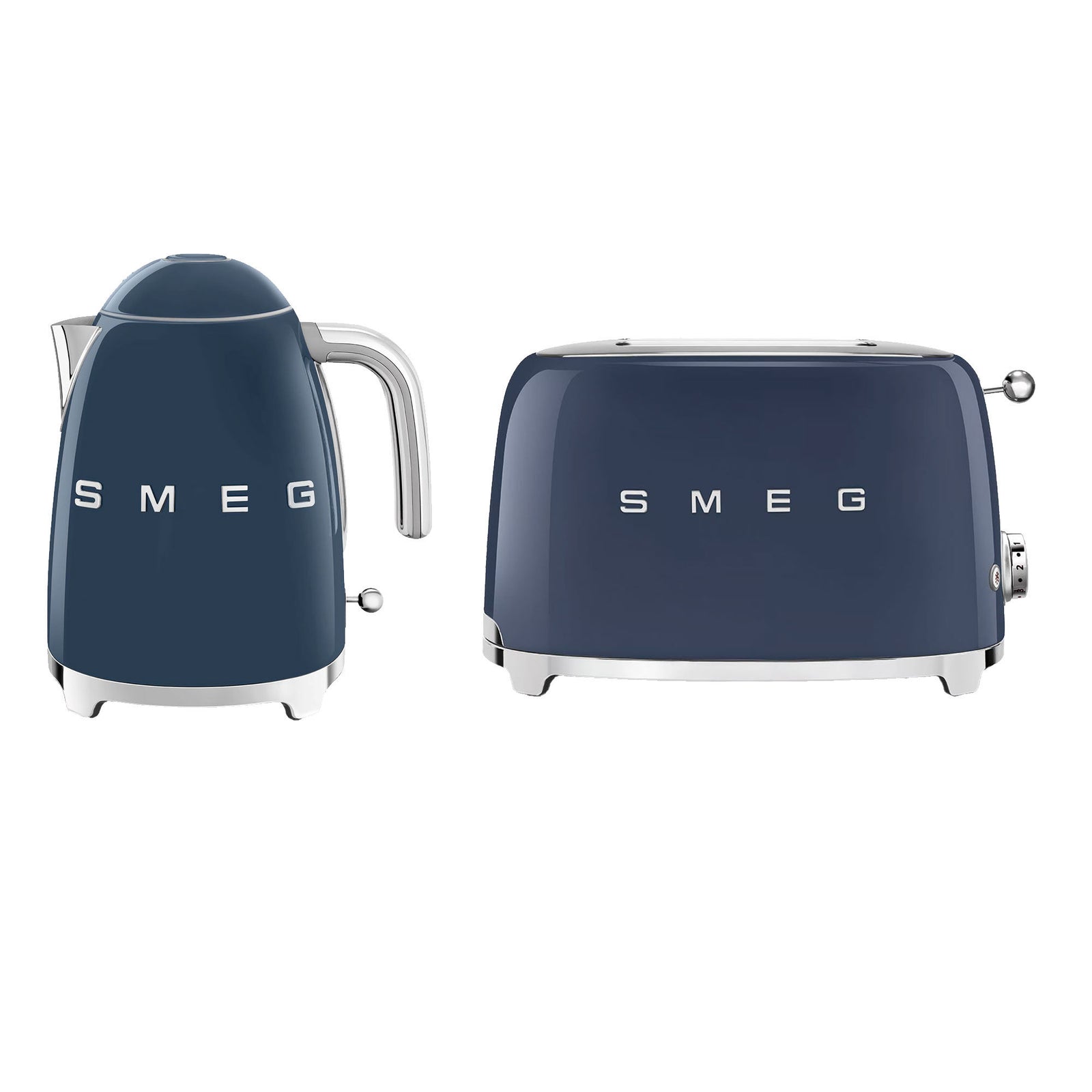 Smeg Smeg Morgenmadspakke - Brødrister + Elkedel, navy blå ❤ produktbillede (Brødristere)